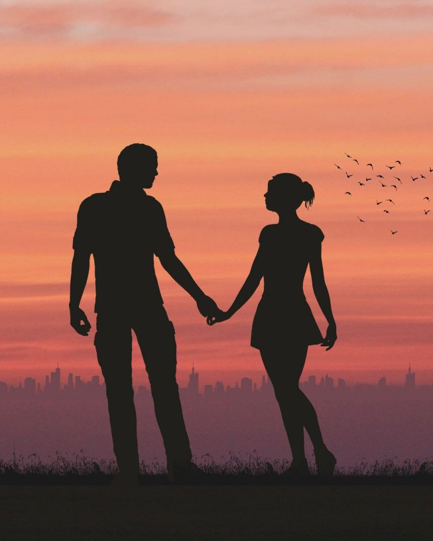 手つなぎカップル