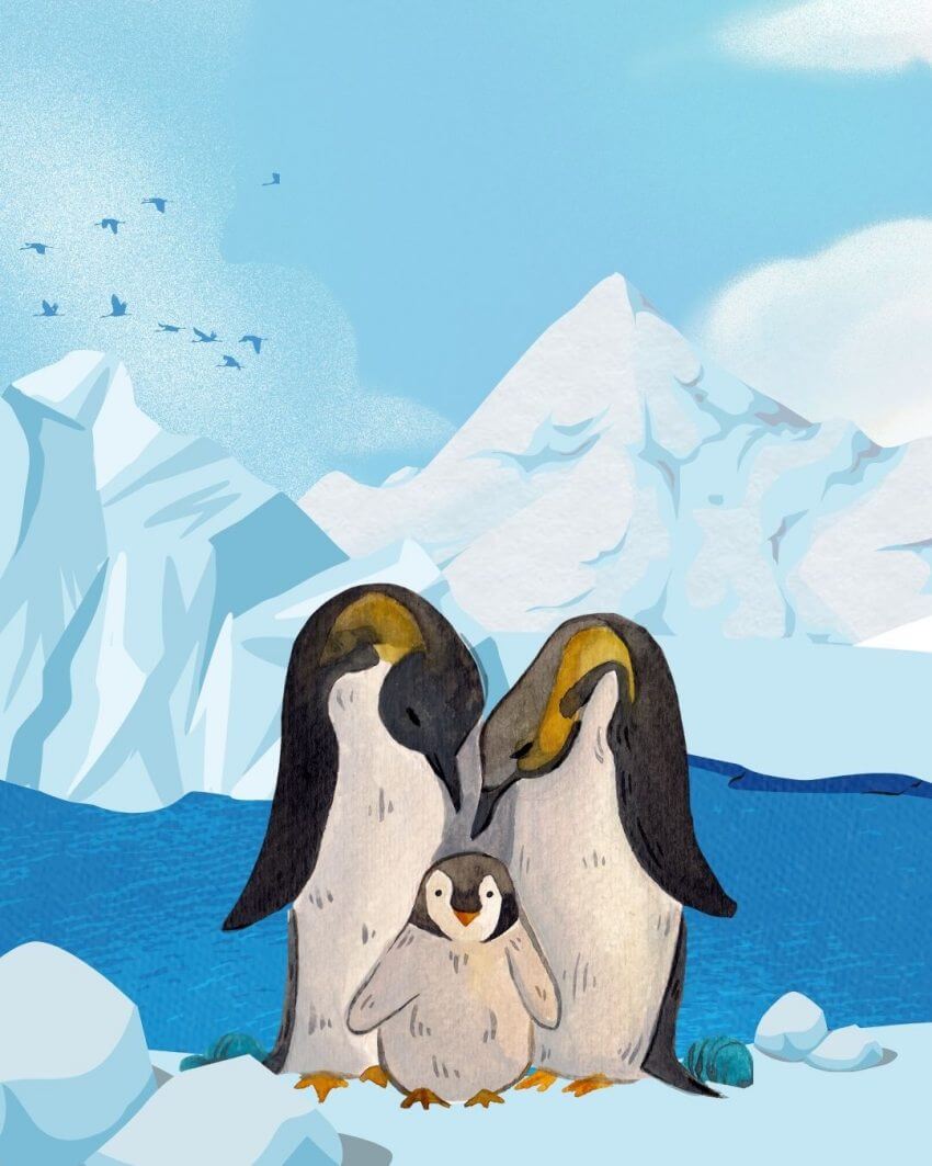 ペンギン親子